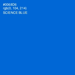 #0068D6 - Science Blue Color Image
